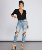 Power Puff Sleeve Bodysuit