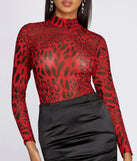Miss Mesh Leopard Print Bodysuit