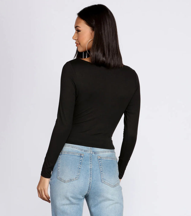 Simply Stylish Wrap Front Top | Windsor
