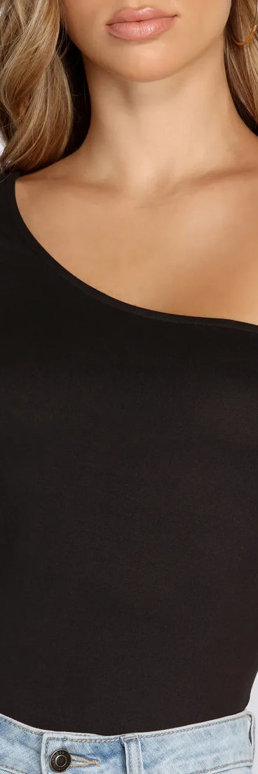 One Sleeve Knit Bodysuit