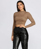 Chic Faux Suede Crop Top