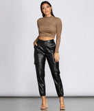 Chic Faux Suede Crop Top
