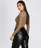 Chic Faux Suede Crop Top
