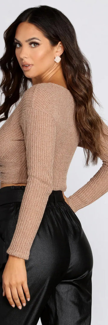 Twisted Style Knit Crop Top