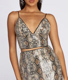 Slight Shade Snake Crop Top