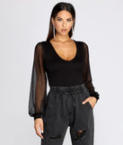 Sheer-ly Chic V-Neck Top