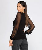 Sheer-ly Chic V-Neck Top