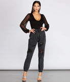 Sheer-ly Chic V-Neck Top