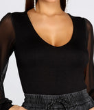 Sheer-ly Chic V-Neck Top