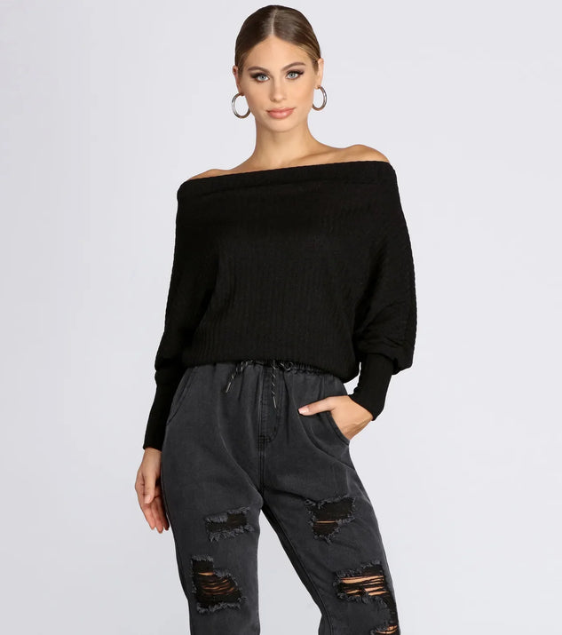 Comfy Chic Ribbed Knit Top