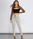 Cut Out Mesh Crop Top