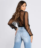 Chic And Sheer Printed Top