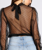 Chic And Sheer Printed Top