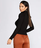 Puff Sleeve Turtleneck Top