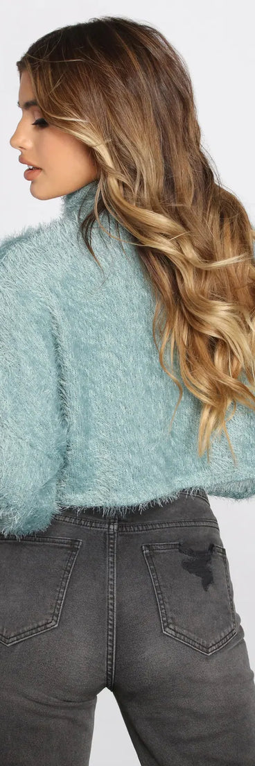 Cozy Cropped Fuzzy Sweater