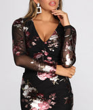 Foiled Floral Mesh Crop Top