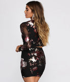 Foiled Floral Mesh Crop Top