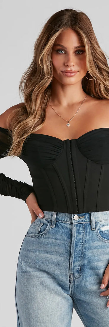 Ruched Moment Cropped Bustier
