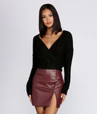 Wrapped In Knit Crop Top