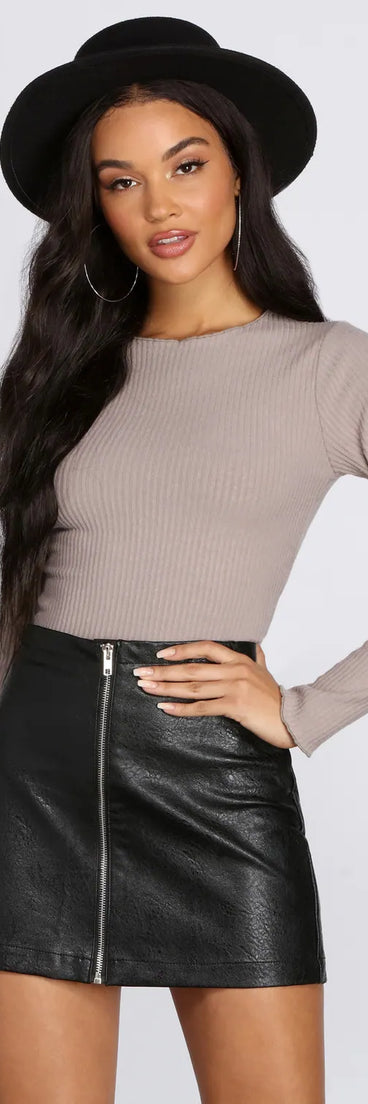 A Little Edge Long Sleeve Top