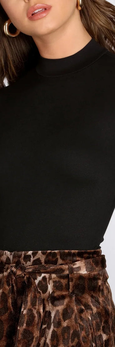 Mock Neck Basic Bodysuit