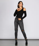One Shoulder Knit Bodysuit