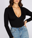 Long Sleeve Knit Bodysuit