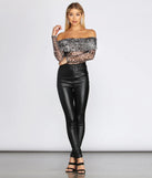 Fabulously Fierce Mesh Off Shoulder Bodysuit