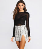 Lace Detail Mesh Bodysuit