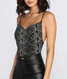Seductive Snake Print Bodysuit