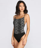 Seductive Snake Print Bodysuit
