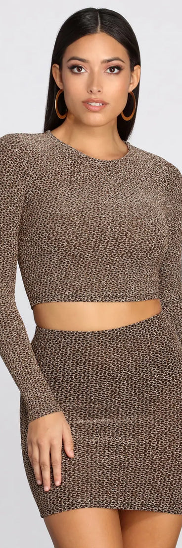 Glitz And Shimmer Crop Top