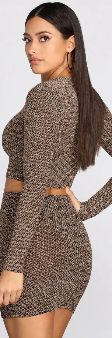 Glitz And Shimmer Crop Top