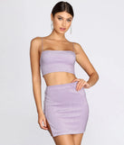 Glitter Queen Knit Crop Top