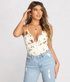 Ditsy Floral Ribbed Knit Tank