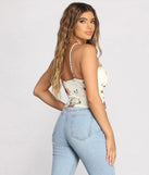 Ditsy Floral Ribbed Knit Tank