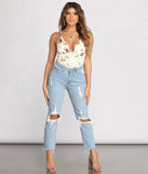 Ditsy Floral Ribbed Knit Tank