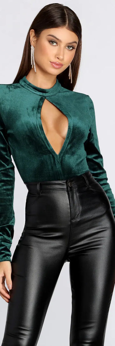 That's A Look Velvet Bodysuit