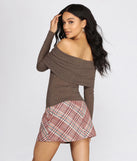 Ribbed Knit Off The Shoulder Top