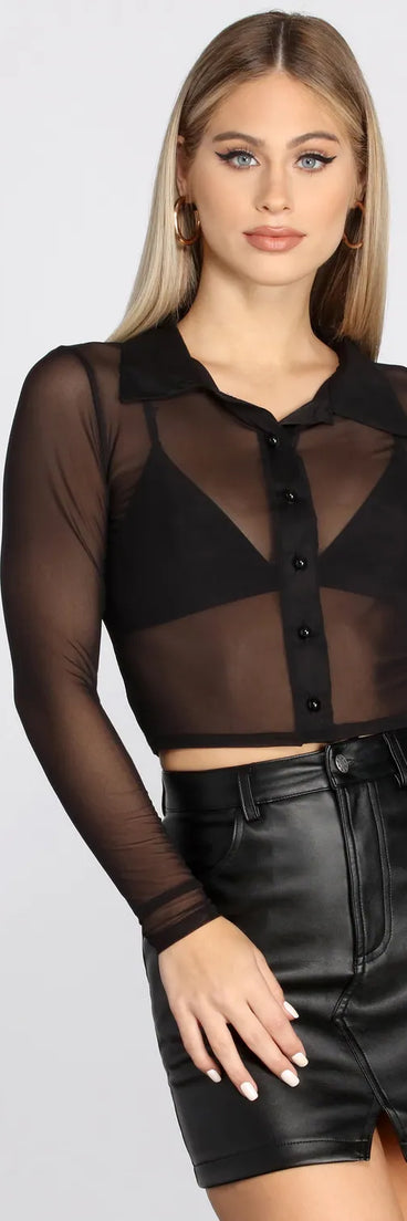 Step It Up Mesh Crop Top