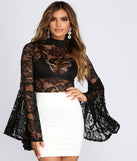 Lace Bell Sleeve Beauty Bodysuit