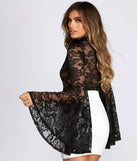 Lace Bell Sleeve Beauty Bodysuit
