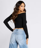 Button Detail Ribbed Knit Crop Top