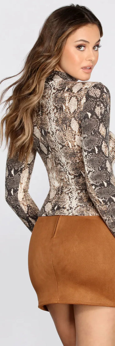 Style It With Sass Snake Print Top