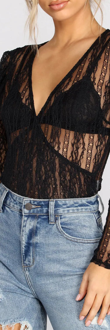 Luxe In Lace Surplice Top