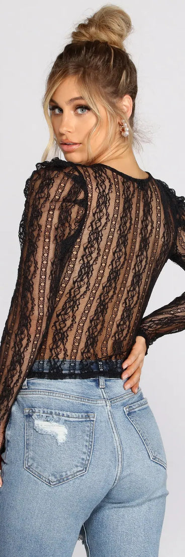 Luxe In Lace Surplice Top
