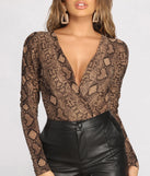 Snake You Out Brushed Knit Bodysuit