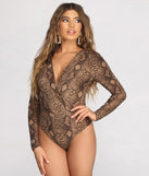 Snake You Out Brushed Knit Bodysuit