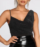 One Shoulder Cowl Neck Bodysuit