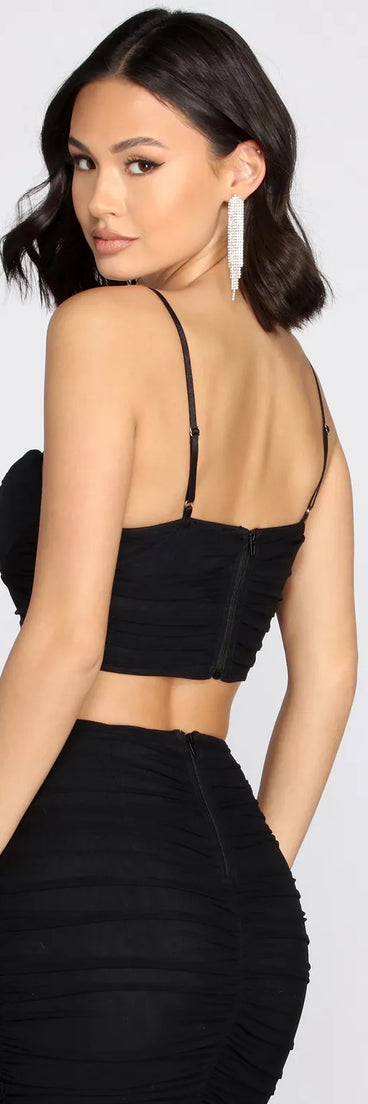 Sultry Stunner Cropped Bustier